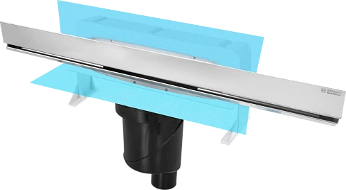 Душевой лоток BERGES Wall 60 см хром - фото 2