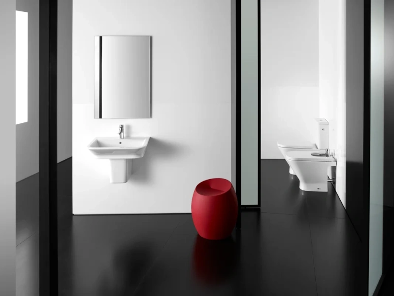 Раковина Roca The Gap 35 см 1 отверстие под смеситель 327479000 (детальная фотография), подвесные, накладные (на столешницу), на полупьедестал, пристенные