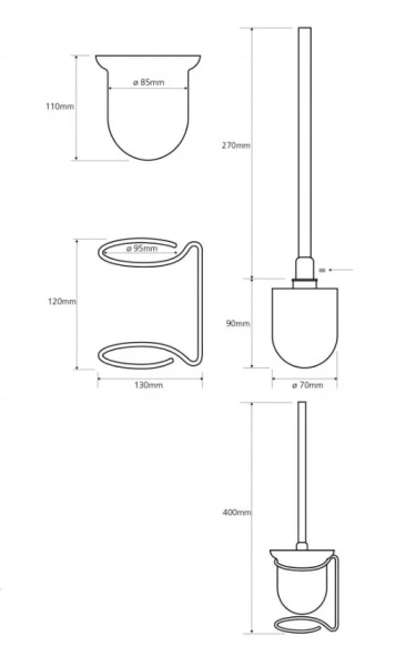 Ершик Bemeta Neo напольный 104113105 (детальная фотография), современные, hi-tech