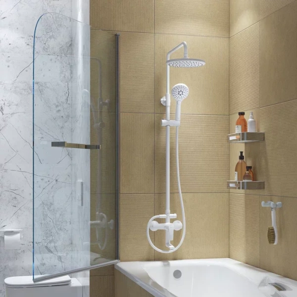 Душевая стойка IDDIS Ray белая RAYWT3Fi06 (детальная фотография), белые