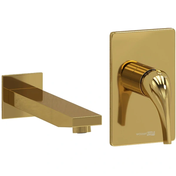 Смеситель для раковины WasserKRAFT Sauer глянцевое золото A71573 (детальная фотография)
