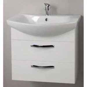 Тумба с раковиной подвесная Акватон Ария М 1A140001AA 50 см с двумя ящиками (детальная фотография)