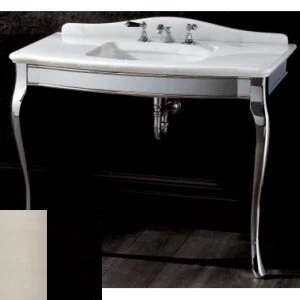 Консоль с мраморной столешницей, цвет никель, цвет мрамора Nero Belgio, Devon&Devon Jacqueline DEJACQNBENK/LS (детальная фотография)