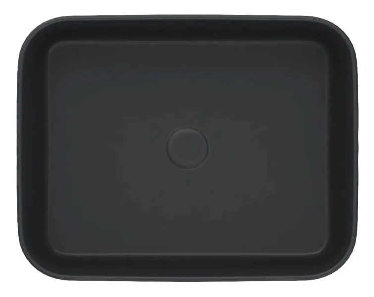 Раковина IDDIS Bridge 50 см черная матовая BRIBM05i27 (детальная фотография), накладные (на столешницу)