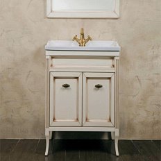 Тумба под раковину, цвет слоновая кость с патиной матовый, фурнитура бронза, La Beaute Vivien