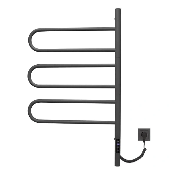 Полотенцесушитель электрический Vincea 44х80 см графит VTD-1R2CGE (детальная фотография)