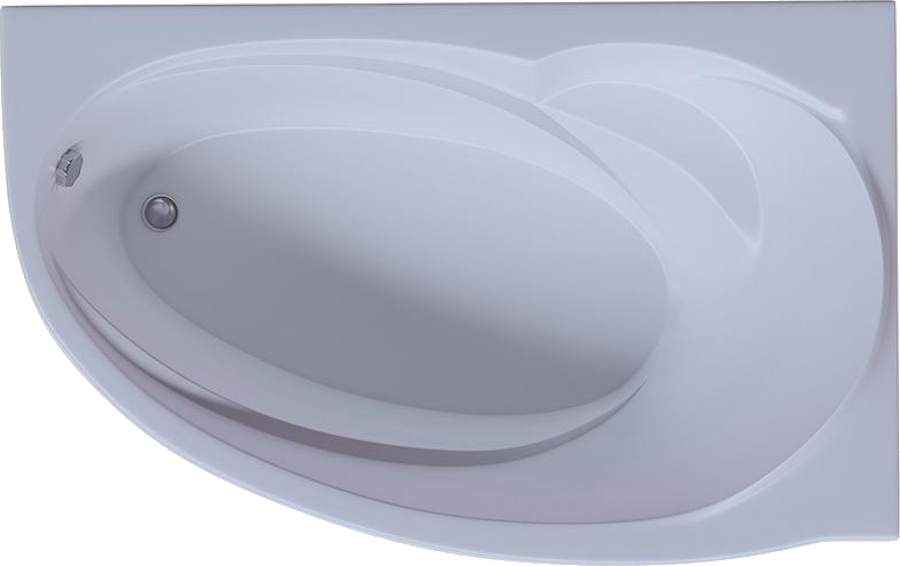Ванна акриловая Акватек Бетта 160x97 см правая, вклеенный каркас BET160-0000028 (детальная фотография)