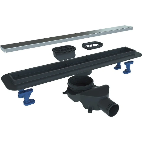 Душевой лоток BelBagno Luce 60 см хром матовый BB-LD-LUCE-60-CR (детальная фотография), матовый хром