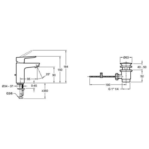 Душевой комплект Jacob Delafon Oscar черный матовый E29845RU-BL (детальная фотография), душевые комплекты, наборы