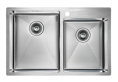 Мойка для кухни Paulmark Helfer PM237851 78 см с двумя чашами