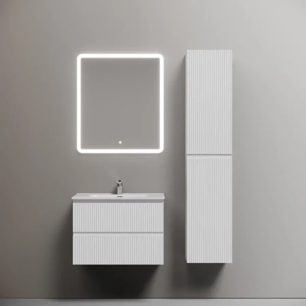 Тумба под раковину подвесная Sancos Snob R 70 см Bianco SNR70W (детальная фотография), современная, hi-tech