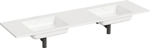 Раковина Salini Onda 180 см 2 чаши, белый матовый - фото 1