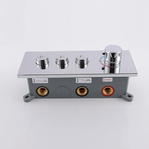 Смеситель для душа Vincea хром VSCV-433TCH (детальная фотография), из латуни, прямоугольная форма
