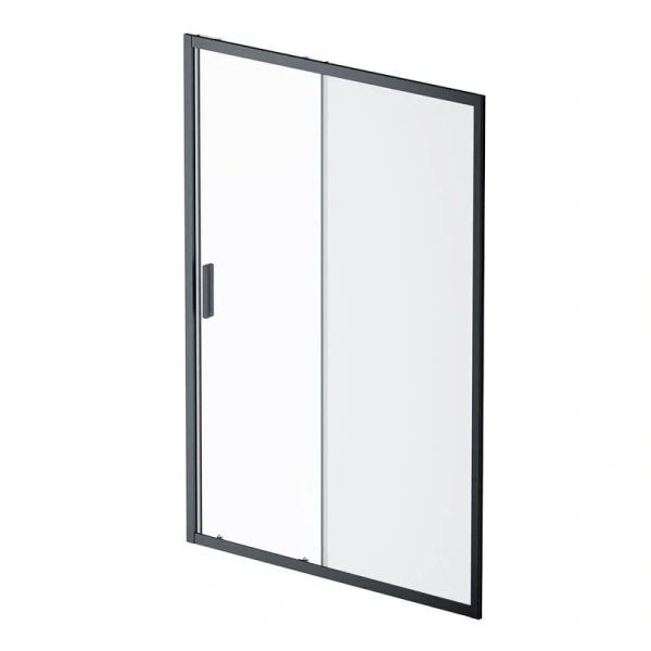 Душевая дверь в нишу AM.PM Gem Solo 140 см профиль черный стекло матовое W90G-140-1-195BM (детальная фотография)