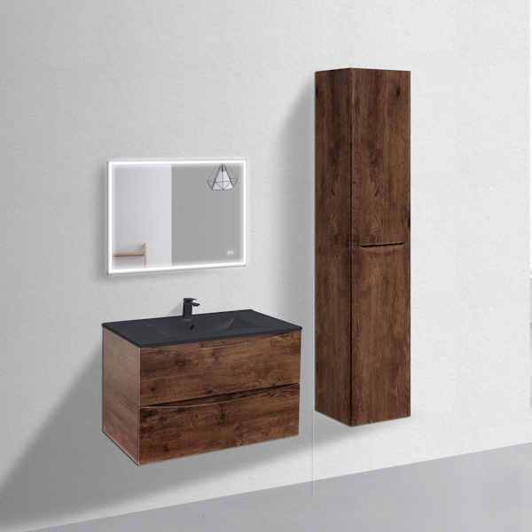 Тумба под раковину подвесная Vincea Mia 80,7 см R.Wood VMC-2MC800RW (детальная фотография), современная, hi-tech, лофт