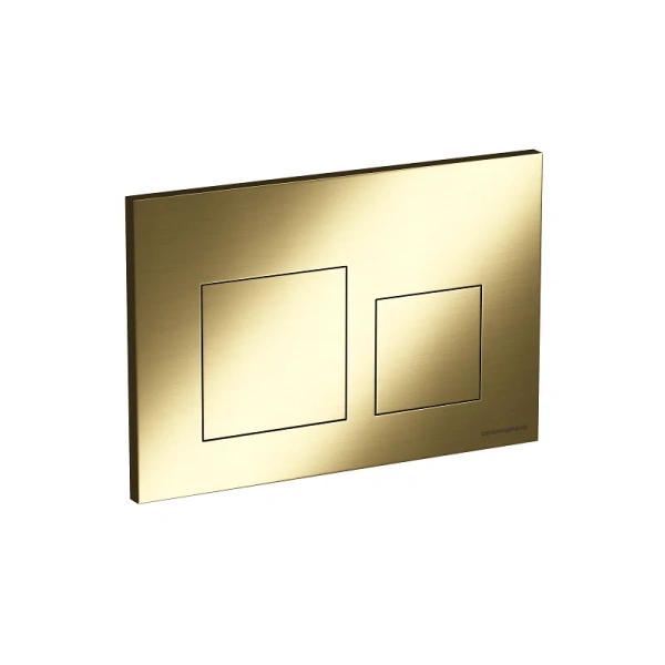 Клавиша смыва Ceramica Nova Balance брашированное золото CN12-002BG (детальная фотография), слив эконом-стандарт с двумя клавишами