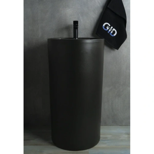 Раковина напольная GID Autonomo Nb135bg 45 см черная 81109 (детальная фотография), напольные, свободностоящие