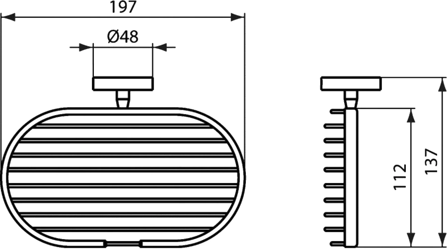 Полочка для ванной Ideal Standard Iom для мыла / шампуня A9112AA (детальная фотография), современные, hi-tech