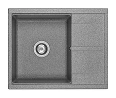 Мойка для кухни Акватон Делия 65 см серая