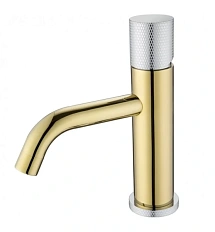 Смеситель для раковины Boheme Stick gold touch chrome