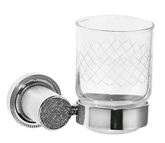 Стакан для ванной Boheme Royal Cristal хром, прозрачный кристалл