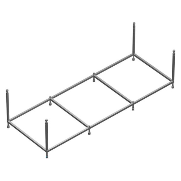 Монтажный комплект для акриловой ванны Roca BeCool 180x80 см с хромированными ручками ZRU9302786 (детальная фотография)