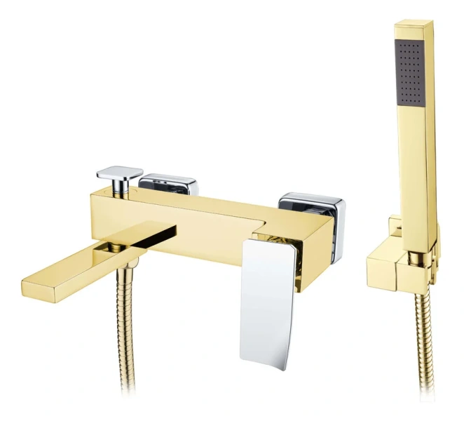 Смеситель для ванны Boheme Q золото/хром 143-GCR.2 (детальная фотография)