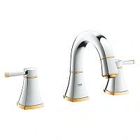 Смеситель для раковины, хром-золото, Grohe Grandera 20417IG0