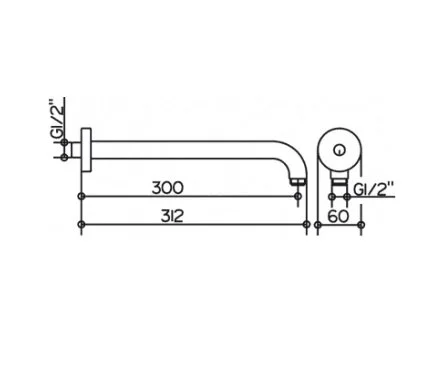 Душевой кронштейн Keuco 51688 51688 010300 (детальная фотография), по запросу