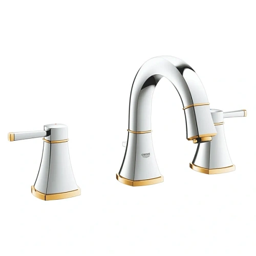 Смеситель для раковины, хром-золото, Grohe Grandera 20417IG0 - фото 2