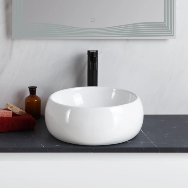 Раковина BelBagno 40 см белая BB1065 (детальная фотография), белые