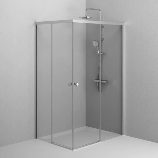 Душевой уголок Am.Pm X-Joy 120x90 см профиль хром, стекло прозрачное W94G-403-12090-MТ (детальная фотография), стеклянные, угловые, без поддона