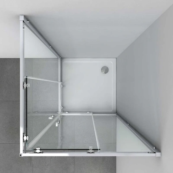 Душевой уголок Vincea Alpha 90х90 см профиль черный, стекло прозрачное VSS-3AL900CLB (детальная фотография), раздвижные