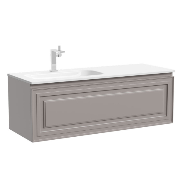 Тумба под раковину подвесная Sancos Very 120 см левая doha soft VR120LSM (детальная фотография)