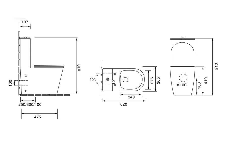 Унитаз компакт Grossman Color серый матовый GR-4480GMS (детальная фотография), напольные
