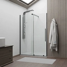 Душевая дверь в нишу RGW Tornado TO-18B 140 см профиль черный