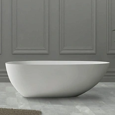 Ванна из искусственного камня Abber Stein 160x75 см белая матовая