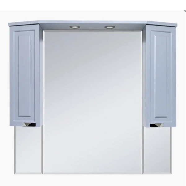 Зеркальный шкаф с подсветкой Misty Терра П-Тер02110-0 110 см МДФ (детальная фотография)