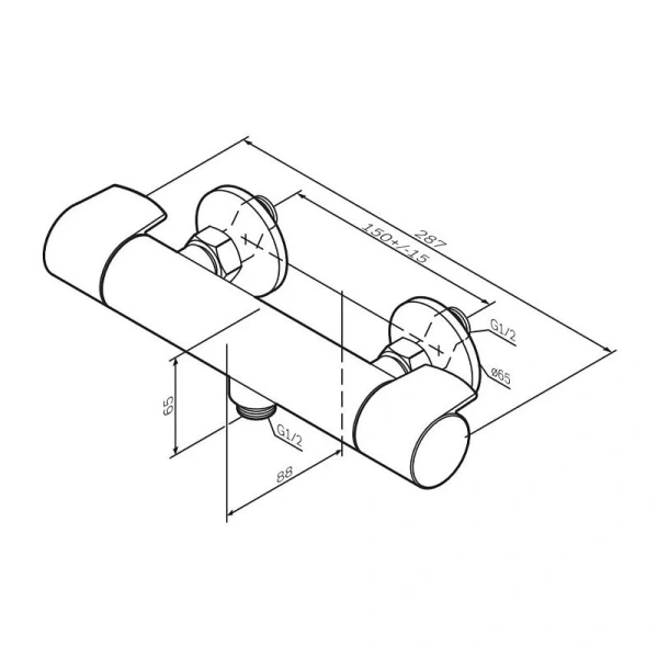 Смеситель для душа Am.Pm X-Joy черный матовый F85A40022 (детальная фотография), для душа