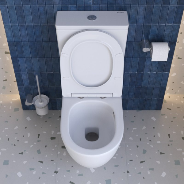 Унитаз компакт BelBagno Sfera-R белая система смыва Торнадо (детальная фотография), современные, hi-tech, круглые