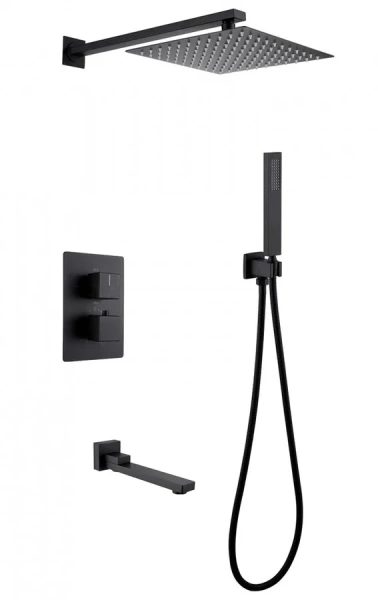Душевой комплект Abber Daheim черный матовый AF8250B (детальная фотография)