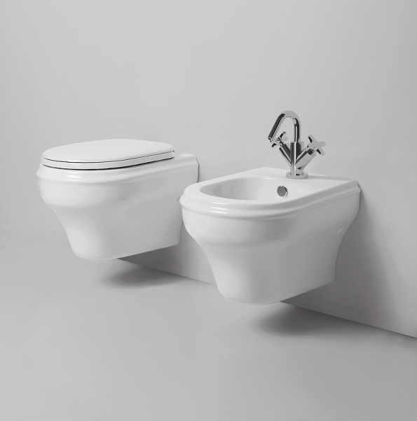 Унитаз подвесной Azzurra Charme белый CHVKSP000000BI/(CHA100/SOSK bi) (детальная фотография), белые