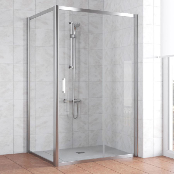 Душевой уголок стекло прозрачное Vegas-glass ZP+ZPV 120х100 01 (детальная фотография), прямоугольные