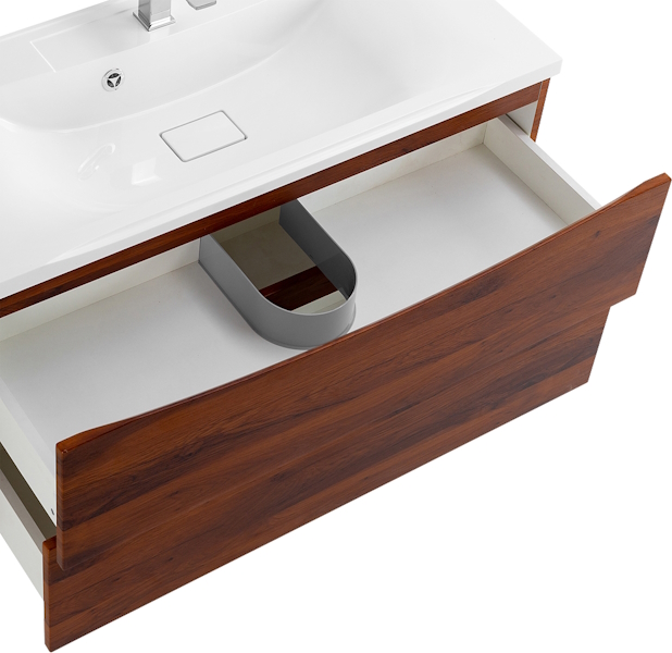 Тумба под раковину подвесная BelBagno Marino 100 см rovere cIllegio MARINO-1000-2C-SO-RC-P (детальная фотография), темно-коричневая