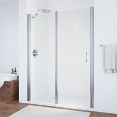 Душевая дверь профиль глянцевый хром стекло прозрачное Vegas-glass