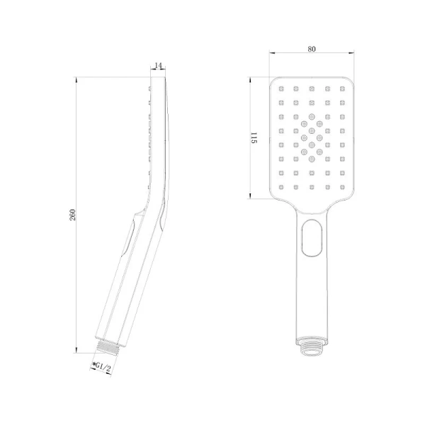 Лейка для душа Lemark графит LM8123GM (детальная фотография), душевые лейки