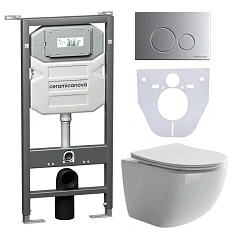 Унитаз с инсталляцией Ceramica Nova Forma CN3009_1001 сиденье дюропласт