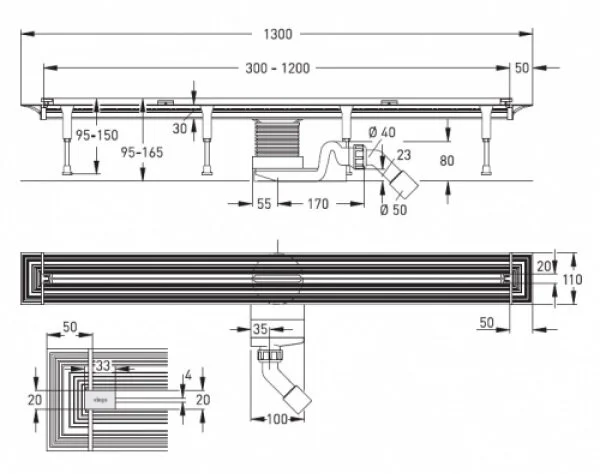 Дизайн-планка для душевого лотка, цвет матовый хром, Viega Advantix Vario 686284 (детальная фотография), в наличии index_2