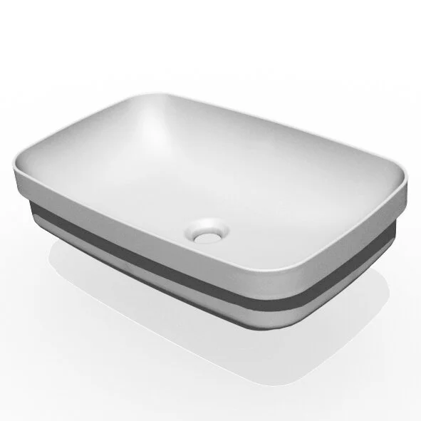 Раковина Kerasan Tribeca 60 см белая матовая 514330 (детальная фотография), современные, hi-tech