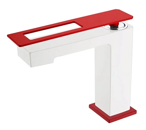 Смеситель для раковины Boheme Q белый/красный - фото 4